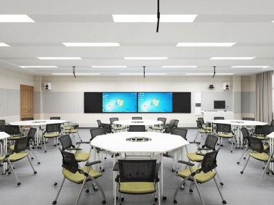现代教室3D模型下载